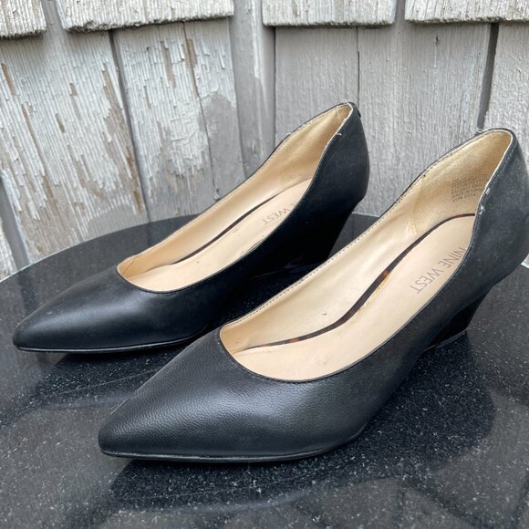 Nine West Turtouse Shell Wedge Pumps Size 5 Medium Widge - Picture 1 of 6